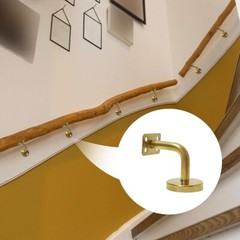 Gold Handrail Bannister Support Stair Rail Bracket Balustrade Wall Mounted