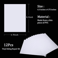 12Pcs Self-Adhesive Vinyl Siding Patch PVC Vinyl Tape Cover Any Cracks Holes