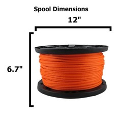 1/4 inch Neon Orange Dacron Polyester Rope – 500 Foot Spool inch,