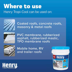 887 Tropi-Cool White 100% Silicone Reflective Roof Coating 4.75 Gal.