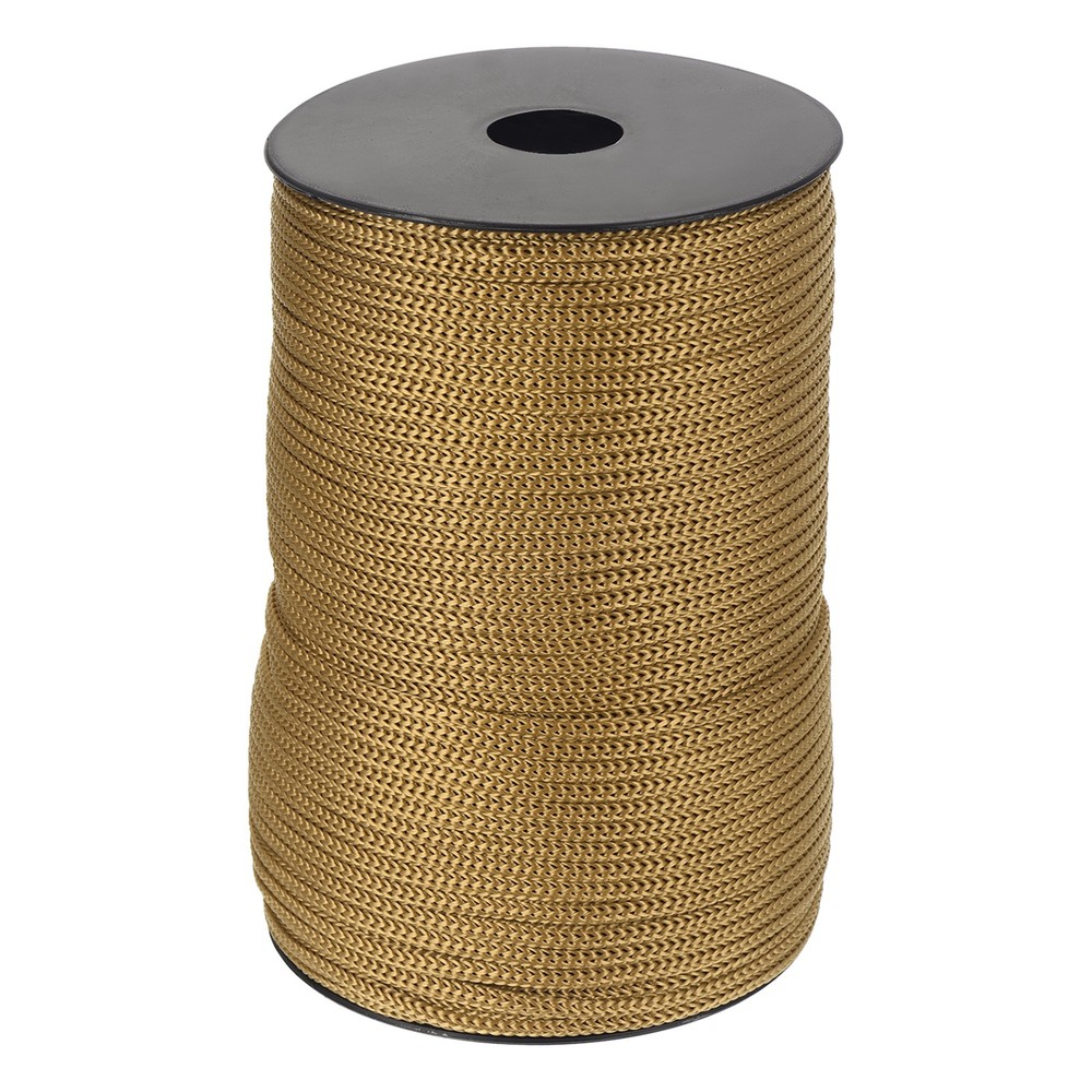5/32 Inch Polypropylene Rope Braided Ropes, 328ft Nylon Rope Brown