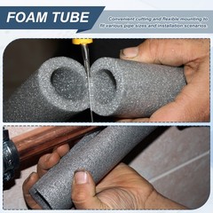 For 3pcs Foam Insulation Pipe 13/16″ ID 3.3FT 1.97″ OD Orange
