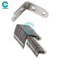 10pc Stainless Steel 90 Degree L-Shaped Bracket Shelf Support Angle Iron Bracket