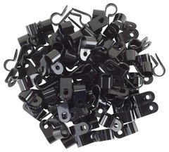 GTSE Black Nylon Plastic Cable Clamps, 3/8″ Screw Mounts for Cable, Rope, Tub…
