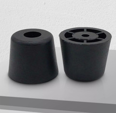 Black Plastic Furniture Parts Legs Leveling Screw-in Couch Legs Sofa Leg Round