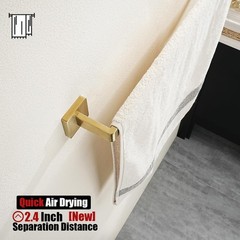 Jqk Gold Towel Bar Rounded Edges 29.41 Inch Towel Rack 304 Stainless Steel