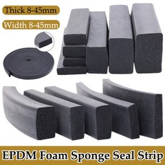 EPDM Seal Strip Backed Foam Sponge Strip Sheet Tape Sticky Seal Thick 8mm-45mm