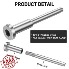 BLIKA Cable Railing Kit 1/8″ 24 Pack