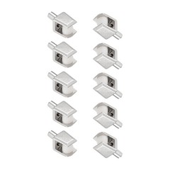 10PCS 23x12x12mm Glass Shelf Brackets Zinc Alloy