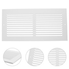 HVAC Wall Vent Cover Metal Grille, Air Supply or Return Vent, White Decorative