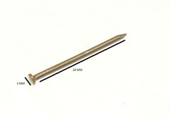 Picture Photo Hanging Hook Pins Plain Head EB Brass Plated Pack Of 200