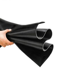 Solid Black Rubber Gasket Sheet Rolls Smooth Flooring Mat 500mm*500mm Antislip