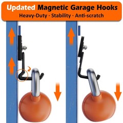 Sknooy Heavy Duty Magnetic Garage Hooks2 Pack Strong Large Magnet Hook For