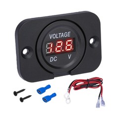 Car Battery Voltage Meter, Waterproof DC 12V 24V Digital Volt Meter, 12v Batt…