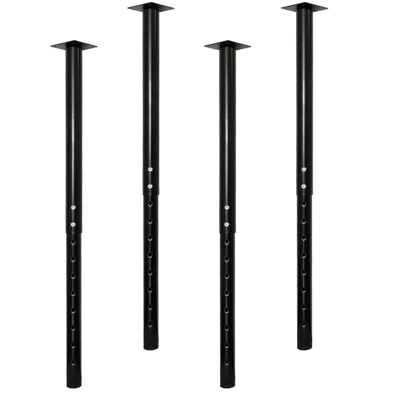 Qlly Adjustable Round Desk Leg 24-40 Inch 60-100Cm Home Office Diy Metal Table