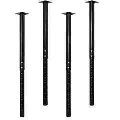 Qlly Adjustable Round Desk Leg 24-40 Inch 60-100Cm Home Office Diy Metal Table