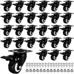 Gcfoir 2 Casters Set Of 28 Heavy-Duty Industrial Caster Wheels Brake Pu No