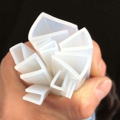 Slot width 4mm~ 20mm Silicone Rubber U-Shape Sealing Strip U Channel Edging Trim