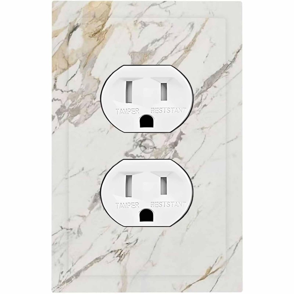 Outlet Covers Gray White Abstraction Marble Modern 1 Gang Duplex Light Switch…