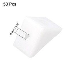 Shelf Cabinet Door 90 Degree Plastic Corner Braces 2 Holes Angle Bracket, 50 Pcs