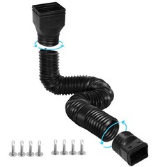 1 Pack Flexible Gutter Downspout Extensions Extendable from 21″ to 67″, Downs…
