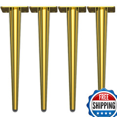 Osring 30 Inch Furniture Table Legs Golden Steel Round Tapered Modern Coffee