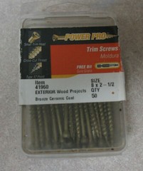 Hillman 42479 Power Pro Star Drive Wood Screw, Bronze Ceramic, #8 x 2″,
