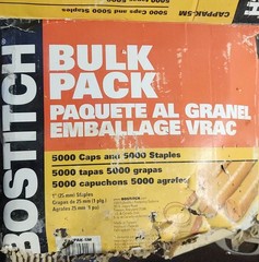 BOSTITCH CAPPAK-5M BOX Of 8400 1″ PNEUMATIC CAP STAPLES 18GA