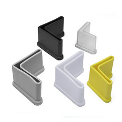 PVC Rubber L Blanking End Caps Covers Angle Iron Bar Rack Chair Feet Leg Sleeve