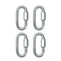 4Pcs D Ring Shackles Stainless Steel 304 Grade Corrosion Resistant Plated Silver
