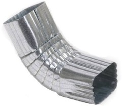 Gutter Front Elbow,Style A,75 Degree,Mill Finish Galvanized Steel,2×3 In. – 2926