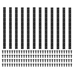 20×1.2″ Flat Zipper 12pcs Black