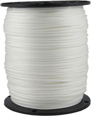 1/8 Inch White Dacron Polyester Rope – 1000 Foot Spool | Solid Braid – Industria