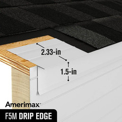 F5M X 10 Ft. White Aluminum Drip Edge Flashing