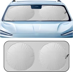 Car Windshield Sun Shade, Foldable Automotive Front Window He Size: 65×36 inch