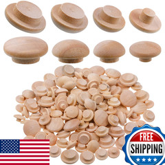 Bucherry 120 Pieces 4 Sizes Wood Plugs Wooden Hole Plugs Button Stoppers