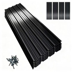 4 Metal Roofing Panels 45.2″ x 17.72″ Galvanized Steel Corrugated Roof Siding fo