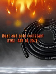 YAMAKATO Fuel Line Hose 3/8 inch Gas Line Hose Rubber NBR SAE 30R7 6FT for Autom