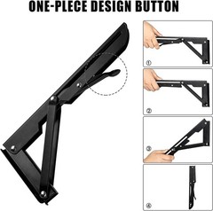 24 Inch Heavy Duty Folding Shelf Brackets 2 Pcs Metal Collapsible Triangle