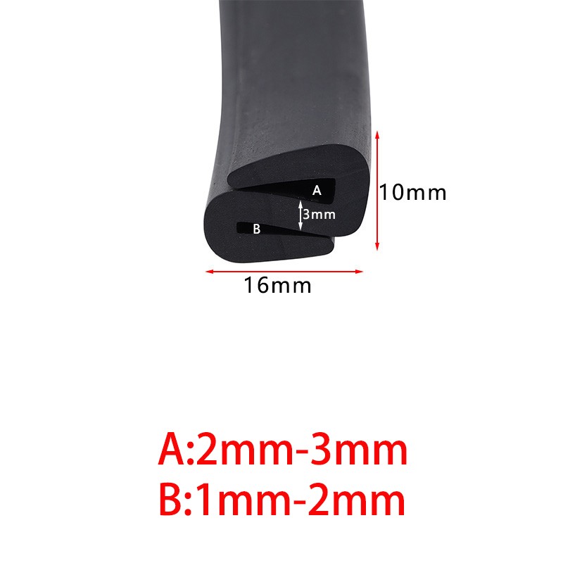 Windows Locking Gasket Rubber S-Shaped Sealing Strip for 1mm – 6mm Thickness