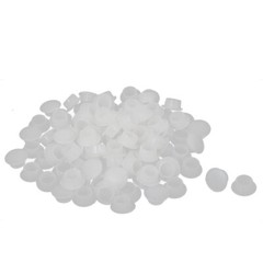 10mm Dia Hole Round Plastic Blanking End Screw Cap Covers Insert White 100 Pcs