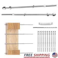 10 Pack Cable Railing Hardware Kit Tensioner Hand Swage Wood Metal Post New