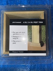 (4) New DeckoRail 4×4 Traditional Post Base Trim, Pressure Treated, 97276