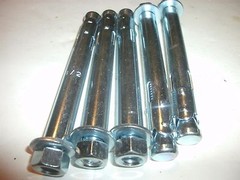 Lot of 5 Hillman Item # 370808, 1/2 x 4″ Hex Head Sleeve Concrete Anchors (C14)