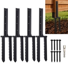 4 Pack 30″ Fence Post Repair Kit for Fix Post