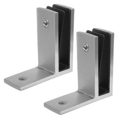 2 Pcs Outdoor Railing Clamp Glass Panel Clamps Bracket for Fence