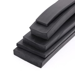 NBR Nitrile Rubber Square Sealing Strip Black Solid 6mm-60mm Thick Oil-Resistant