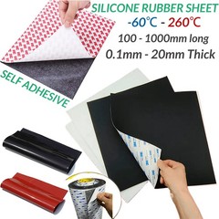 Self Adhesive Silicone Rubber Sheet White/Black/Red 100-1000mm /0.1-20mm Thick