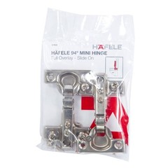 Hafele 94° Full Overlay Slide On Mini Hinge – 1 Pair