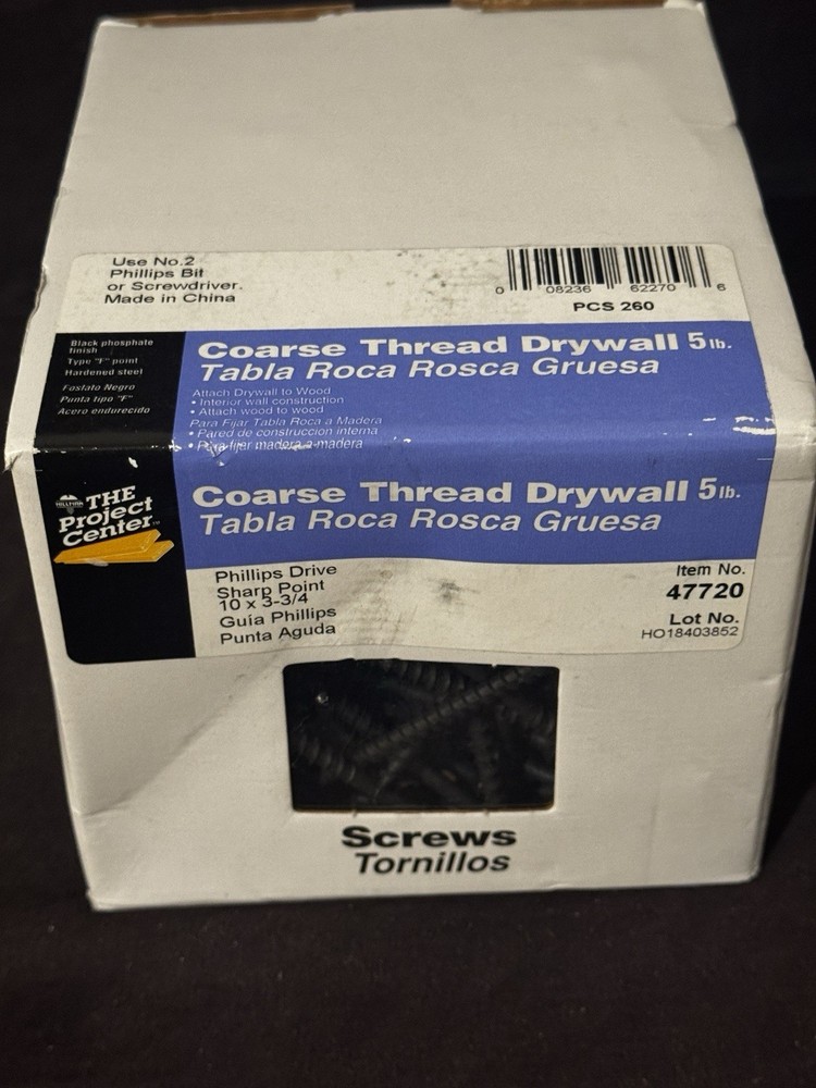 Hillman Drywall Screws, Coarse, #10 x 3-3/4 In., 5 Lbs. – 47720